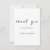 シンプルScriptエレガント Vertical Photo結婚's サンキューカード (裏面)