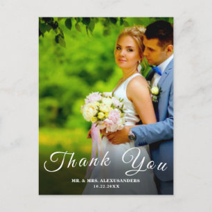 シンプルScriptカスタム感謝していフォトホワ結婚イトのU ポストカード