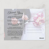 シンプルScriptカスタム感謝していフォトホワ結婚イトのU ポストカード (裏面)