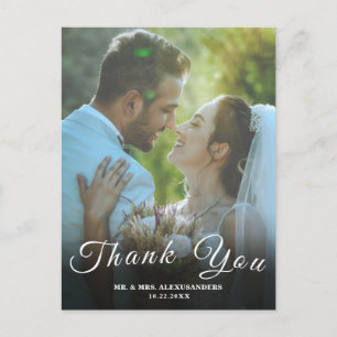 シンプルScriptカスタム感謝していフォトホワ結婚イトのU ポストカード