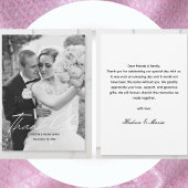 シンプルScriptクラシックの写真結婚のパーソナライズされた数 サンキューカード