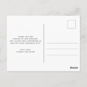 シンプルScriptハート結婚の感謝の写真 ポストカード (裏面)