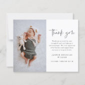 シンプルScriptベビーフォトサンキューカード (正面)