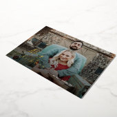 シンプルScriptメリークリスマスフォト 箔シーズンカード (回転した状態)