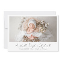 シンプルScriptモダン生まれたばかりの写真エレガント誕生