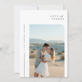 シンプルScriptモダン Photo結婚's サンキューカード (正面)