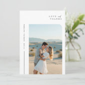 シンプルScriptモダン Photo結婚's サンキューカード (スタンド正面)