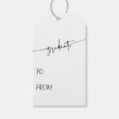 シンプルSCRIPT卒業生ギフトラベル ギフトタグ (正面)