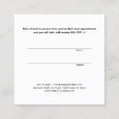 シンプルScript書道お客様の紹介 紹介カード (裏面)