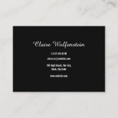 シンプルScript白黒プロフェッショナル 名刺 (裏面)