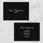 シンプルScript白黒プロフェッショナル 名刺 (正面/裏面)