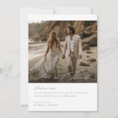 シンプルScript結婚 Thank You Photo Card サンキューカード (正面)