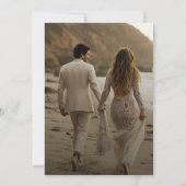 シンプルScript結婚 Thank You Photo Card サンキューカード (裏面)