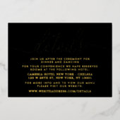 シンプルScript – ホイ実在ル – の結婚詳細・カード 箔招待状 (正面)