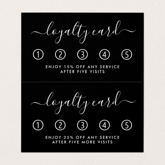 シンプルScript – ロゴ、白黒ダブルロイヤリティ 名刺 (内部フラット)