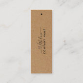 シンプルScript - 素朴 Country Kraft Giftラベル スキニー名刺 (正面)