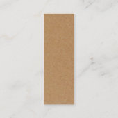 シンプルScript - 素朴 Country Kraft Giftラベル スキニー名刺 (裏面)