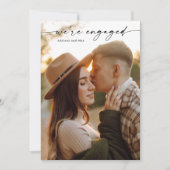 シンプルScript 2写真の結婚婚約 招待状 (正面)