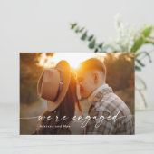 シンプルScript 2写真の結婚婚約 招待状 (スタンド正面)