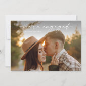 シンプルScript 2写真の結婚婚約 招待状 (正面)