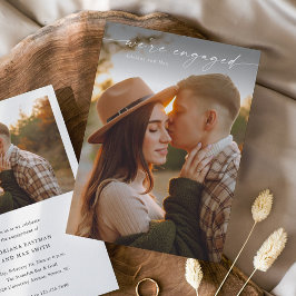 シンプルScript 2写真の結婚婚約 招待状