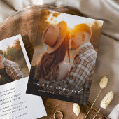 シンプルScript 2写真の結婚婚約 招待状