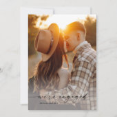 シンプルScript 2写真の結婚婚約 招待状 (正面)