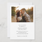 シンプルScript 2写真の結婚婚約 招待状 (裏面)