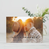 シンプルScript 2写真の結婚婚約 招待状 (スタンド正面)