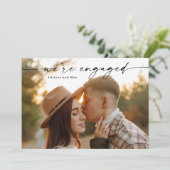 シンプルScript 2写真の結婚婚約 招待状 (スタンド正面)