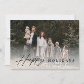 シンプルScript 3フォトハッピー シーズンカード (正面)