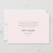 シンプルScript 3フォトベビー誕生 サンキューカード (裏面)