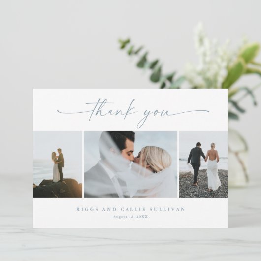 シンプルScript 3フォト結婚ズ 招待状 (スタンド正面)