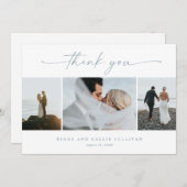 シンプルScript 3フォト結婚ズ 招待状 (正面/裏面)