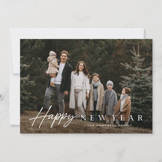 シンプルScript 3写真新年 シーズンカード (正面)