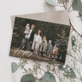 シンプルScript 3写真新年 シーズンカード