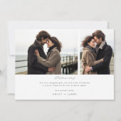 シンプルScript 4フォト結婚ズ サンキューカード (裏面)