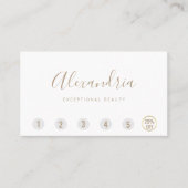 シンプルScript 6パンチカスタマーロイヤリティ ロイヤリティカード (正面)