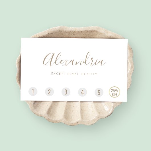 シンプルScript 6パンチカスタマーロイヤリティ ロイヤリティカード