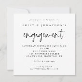 シンプルScript Any Color婚約パーティ 招待状 (正面)