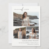 シンプルScript Black & White 3 Photo Gradation 案内状 (正面)