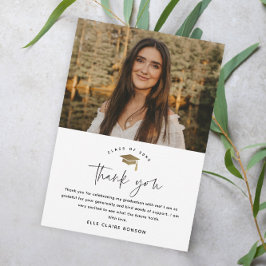 シンプルScript Black & White Photo Gradation サンキューカード