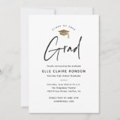 シンプルScript Black & White Photo Gradation 案内状 (正面)