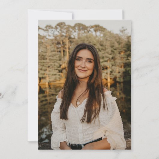 シンプルScript Black & White Photo Gradation 案内状 (裏面)