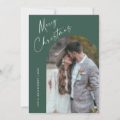 シンプルScript Boho Archクリスマス シーズンカード (正面)