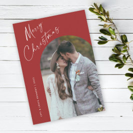 シンプルScript Boho Archクリスマス シーズンカード