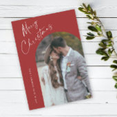 シンプルScript Boho Archクリスマス シーズンカード