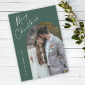 シンプルScript Boho Archクリスマス シーズンカード