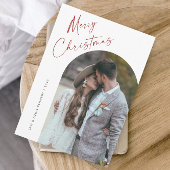 シンプルScript Boho Archクリスマス シーズンカード