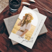 シンプルScript Boho Arch写真卒業 招待状